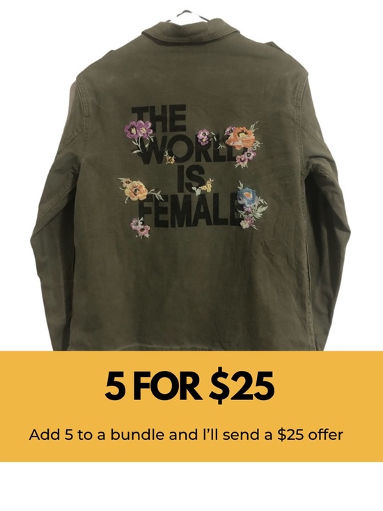 suko jeans Jackets & Blazers - Suko Jeans “The World is Female” cargo jacket.